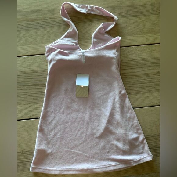 Fabletics Terry Halter Baby Doll Dress in soft pink - Size Small New with tags - Picture 3 of 8